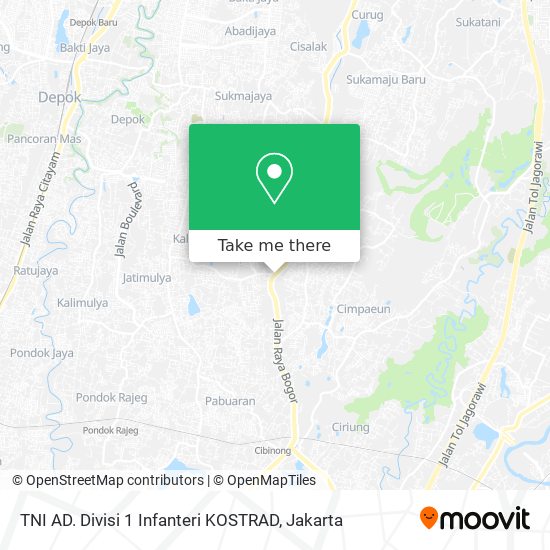 TNI AD. Divisi 1 Infanteri  KOSTRAD map