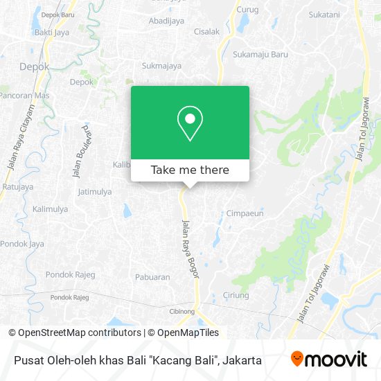 Pusat Oleh-oleh khas Bali "Kacang Bali" map