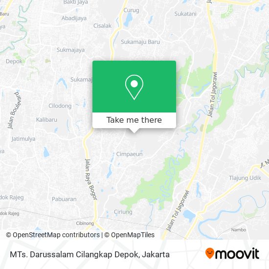 MTs. Darussalam Cilangkap Depok map