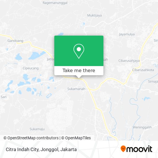 Citra Indah City, Jonggol map