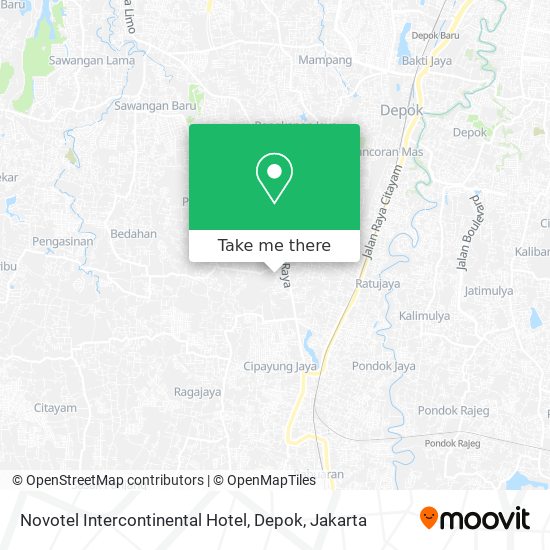 Novotel Intercontinental Hotel, Depok map