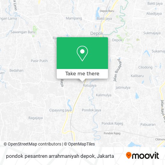 pondok pesantren arrahmaniyah depok map