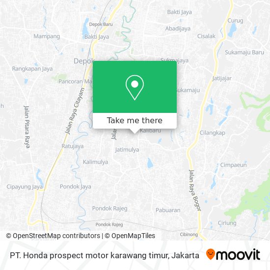 PT. Honda prospect motor karawang timur map