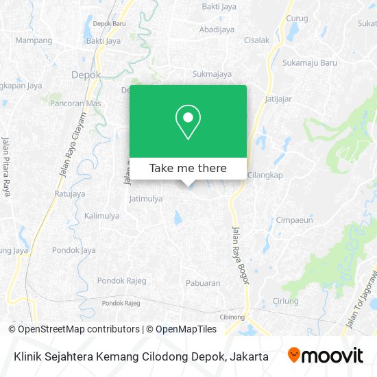 Klinik Sejahtera Kemang Cilodong Depok map