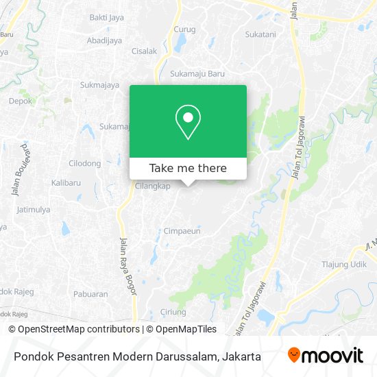 Pondok Pesantren Modern Darussalam map