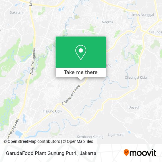 GarudaFood Plant Gunung Putri. map