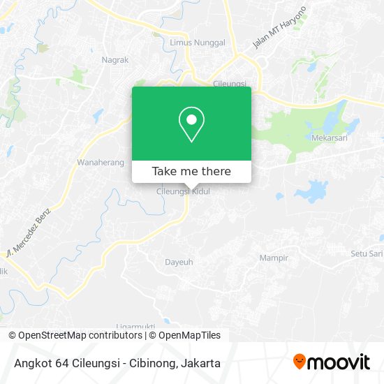 Angkot 64 Cileungsi - Cibinong map