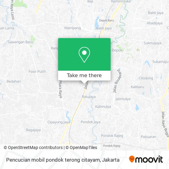 Pencucian mobil pondok terong citayam map