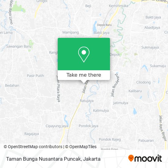 Taman Bunga Nusantara  Puncak map