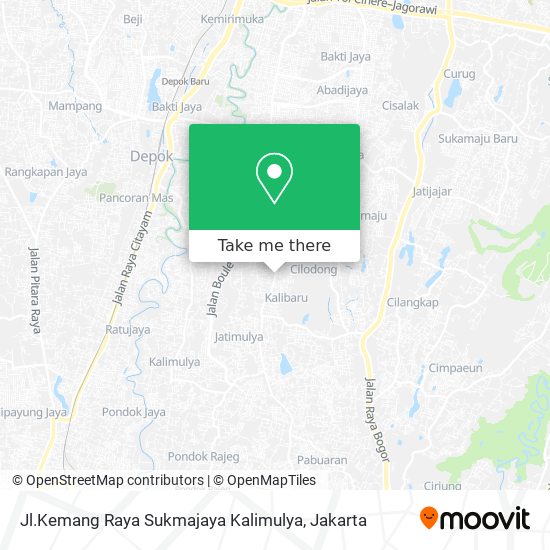 Jl.Kemang Raya Sukmajaya Kalimulya map