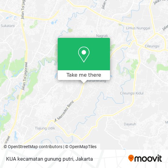 KUA kecamatan gunung putri map