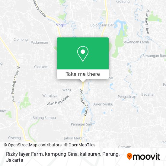 Rizky layer Farm, kampung Cina, kalisuren, Parung map