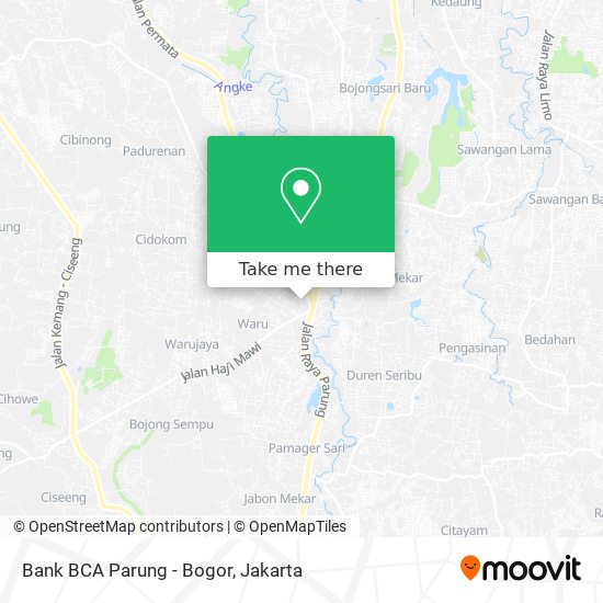 Bank BCA Parung - Bogor map