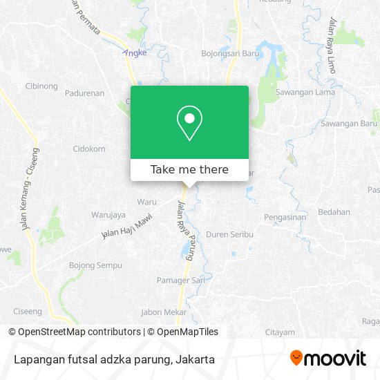Lapangan futsal adzka parung map
