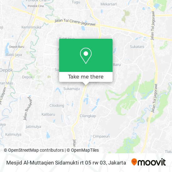 Mesjid Al-Muttaqien Sidamukti rt 05 rw 03 map