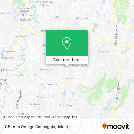 GBI Alfa Omega Cimanggis map