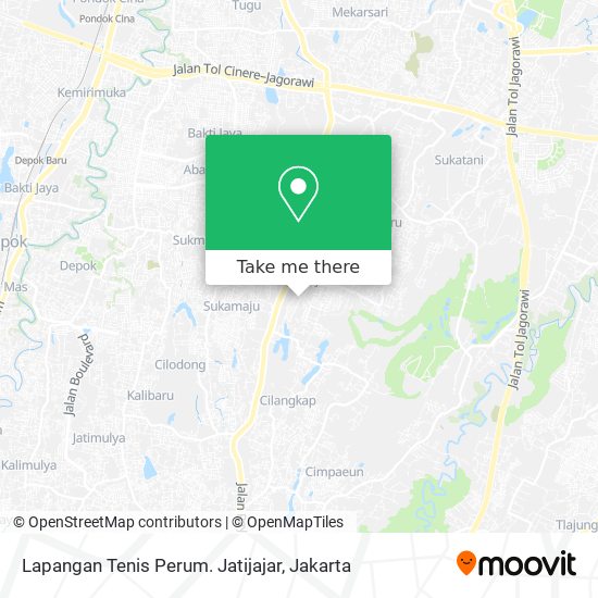 Lapangan Tenis Perum. Jatijajar map