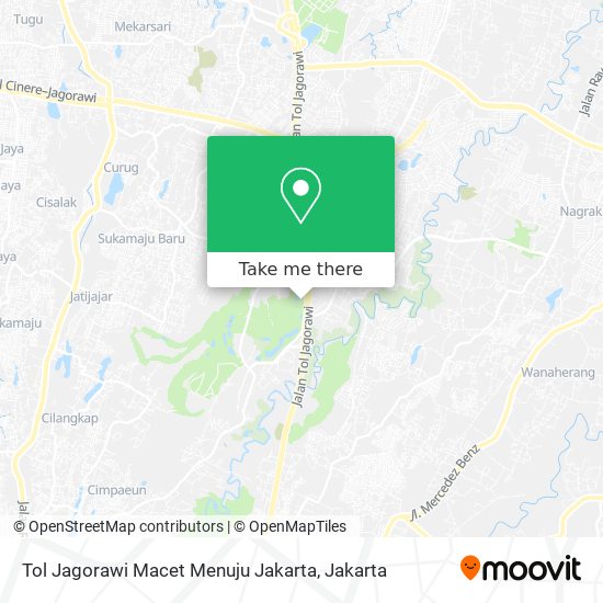 Tol Jagorawi Macet Menuju Jakarta map