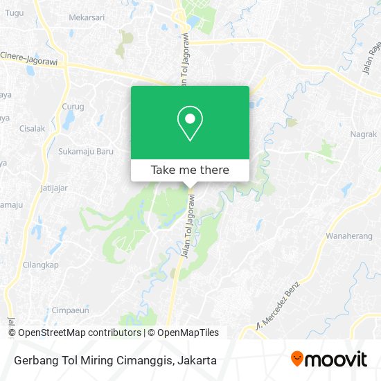 Gerbang Tol Miring Cimanggis map