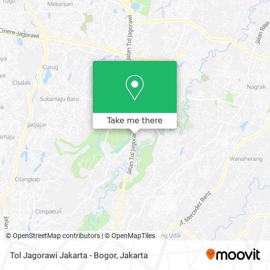 Tol Jagorawi Jakarta - Bogor map