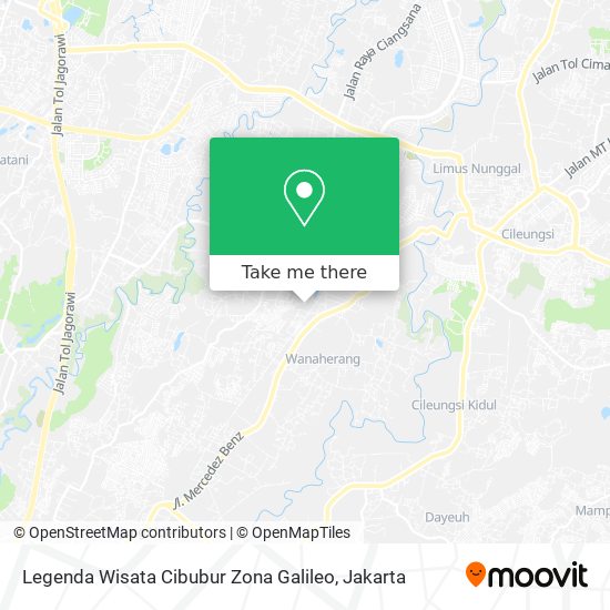 Legenda Wisata Cibubur Zona Galileo map