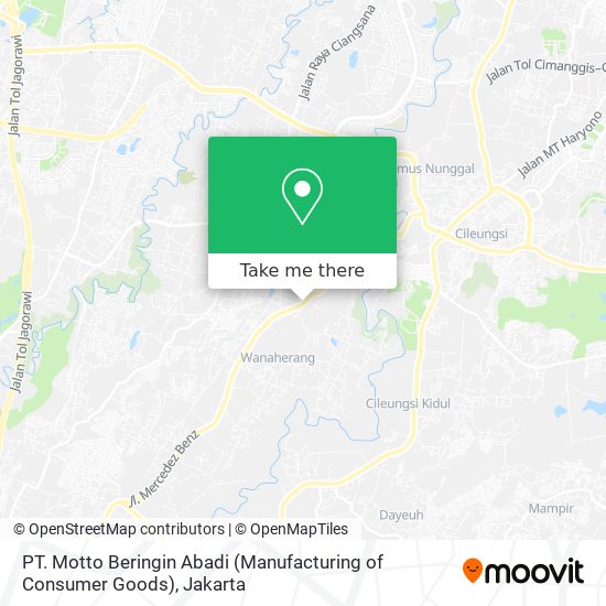 PT. Motto Beringin Abadi (Manufacturing of Consumer Goods) map