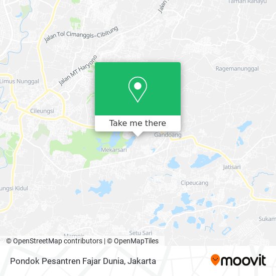 Pondok Pesantren Fajar Dunia map