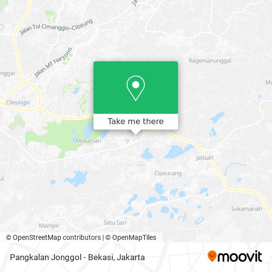 Pangkalan Jonggol - Bekasi map