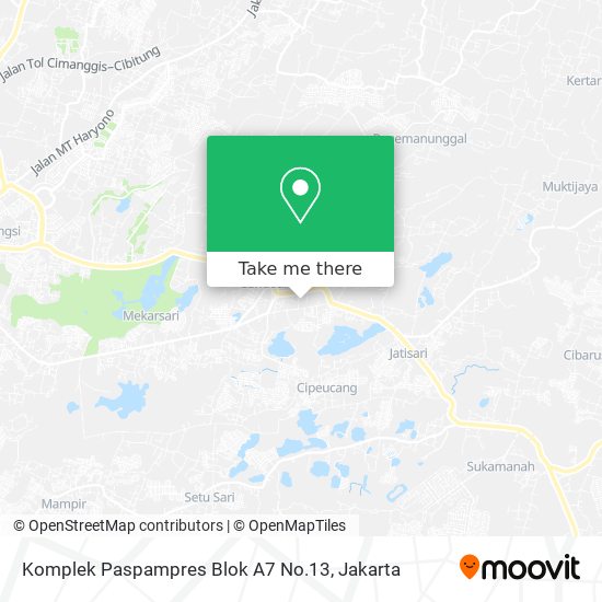 Komplek Paspampres Blok A7 No.13 map