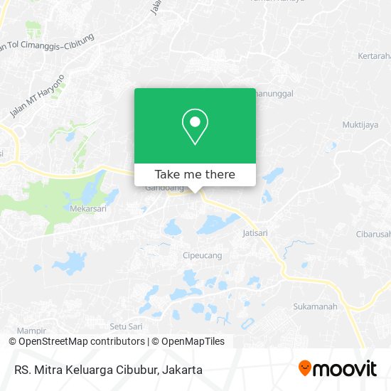 RS. Mitra Keluarga Cibubur map