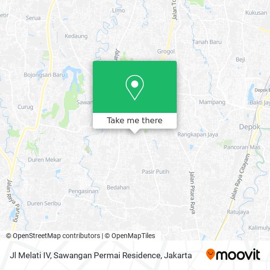 Jl Melati IV, Sawangan Permai Residence map