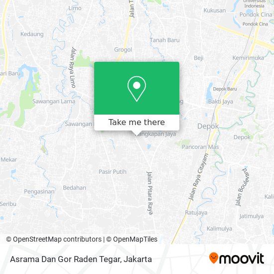 Asrama Dan Gor Raden Tegar map
