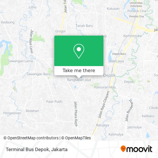 Terminal Bus Depok map