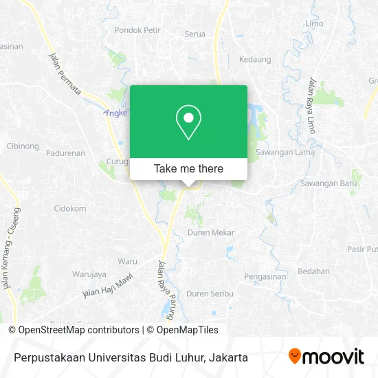 Perpustakaan Universitas Budi Luhur map
