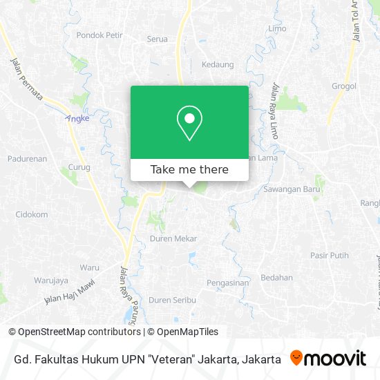 Gd. Fakultas Hukum UPN "Veteran" Jakarta map