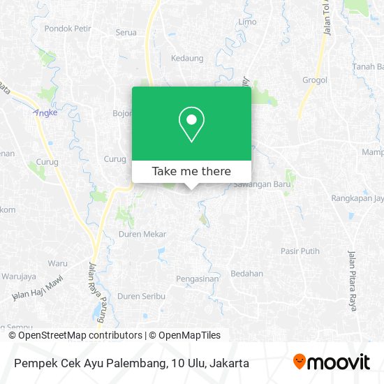 Pempek Cek Ayu Palembang, 10 Ulu map