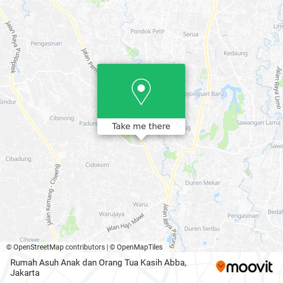 Rumah Asuh Anak dan Orang Tua Kasih Abba map