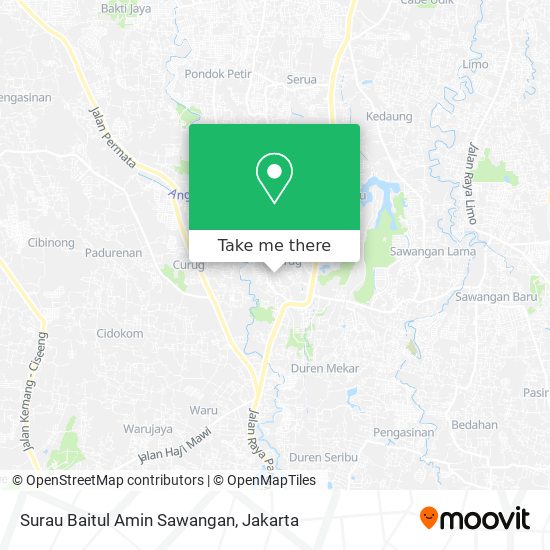 Surau Baitul Amin Sawangan map