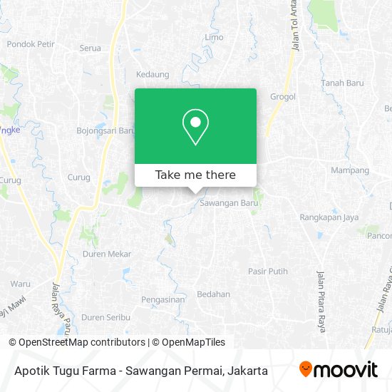 Apotik Tugu Farma - Sawangan Permai map
