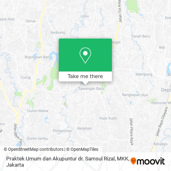 Praktek Umum dan Akupuntur dr. Samsul Rizal, MKK map