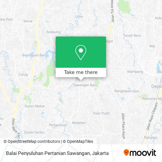 Balai Penyuluhan Pertanian Sawangan map