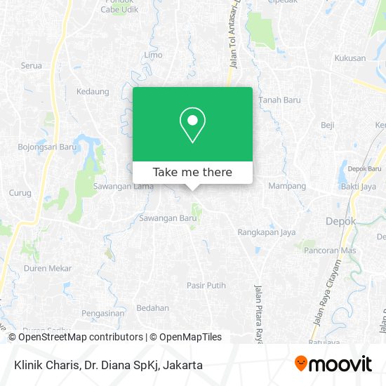 Klinik Charis, Dr. Diana SpKj map