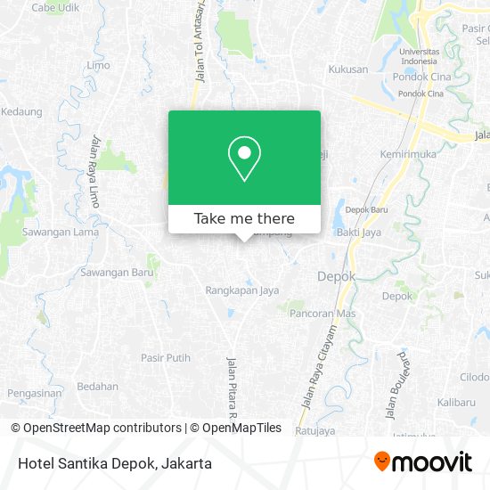 Hotel Santika Depok map