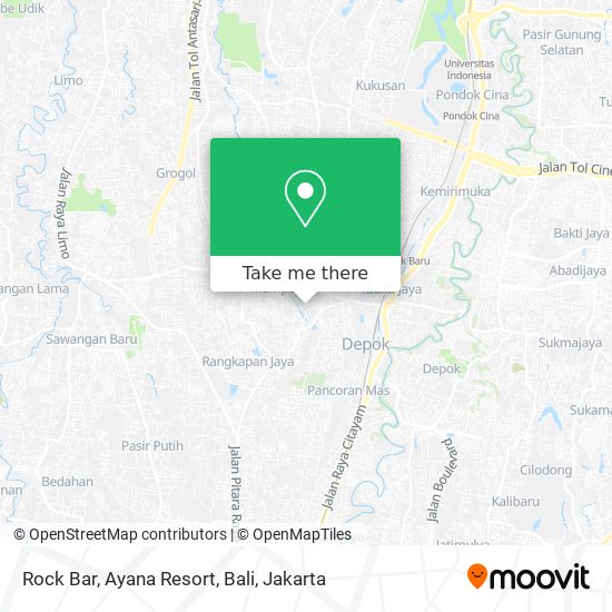 Rock Bar, Ayana Resort, Bali map