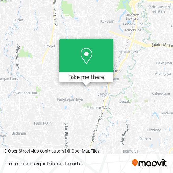Toko buah segar Pitara map
