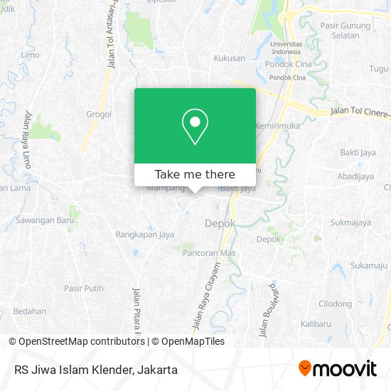 RS Jiwa Islam Klender map