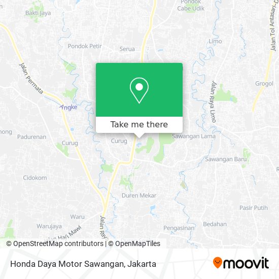Honda Daya Motor Sawangan map