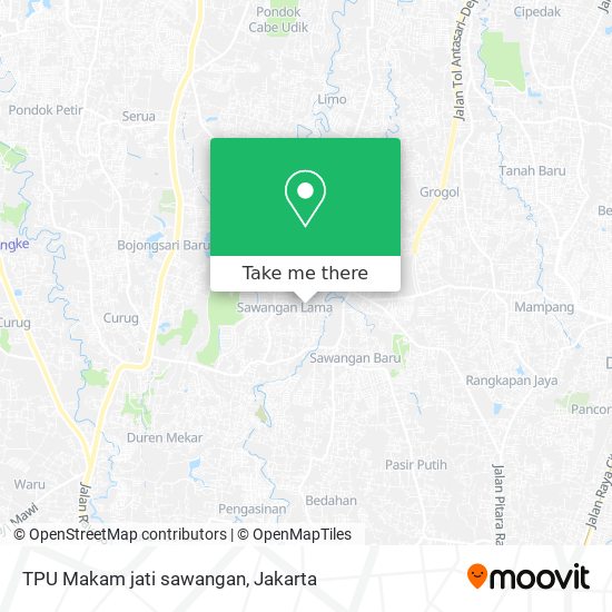 TPU Makam jati sawangan map