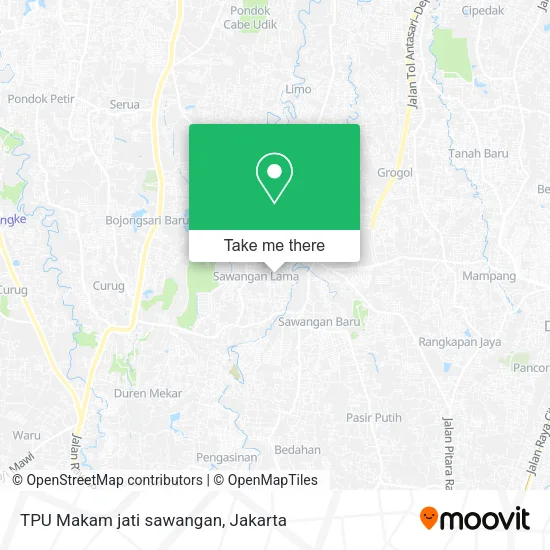 TPU Makam jati sawangan map