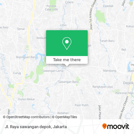 Jl. Raya sawangan depok map